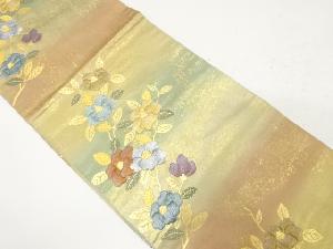 陶漆箔 献上椿袋帯